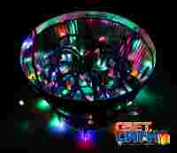 Елочная гирлянда "Твинкл Лайт" 6 метров. Разноцветные диоды 40 шт, черный провод, свечение с динамикой, 220 В
