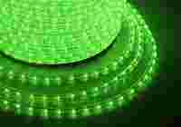 Дюралайт круглый двухжильный. Зеленые диоды 24 шт/м, постоянное свечение, намотка 100 метров (цена за 1 метр)