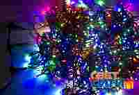 Гирлянда для деревьев "Клип Лайт" Разноцветные диоды 399шт с шагом 15см, 3 нити по 20 метров, черный провод, свечение с динамикой, 24В