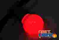 Светодиодная Лампа-Шар красная, цоколь Е27, 3 ярких диода, D=45мм