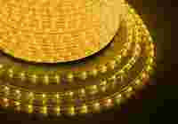 Дюралайт круглый трехжильный. Желтые диоды 24 шт/м, свечение с динамикой, намотка 100 метров (цена за 1 метр)