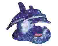 Акриловая 3D фигура "Синие дельфины" 65х48х48 см со светодиодной подсветкой