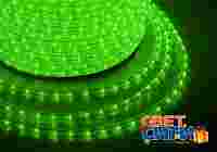 Дюралайт круглый Мерцающий двухжильный. Зеленые диоды 36 шт/м, намотка 100 метров (цена за 1 метр)