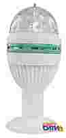 Диско лампа-шар светодиодная с разноцветным свечением RGB, c цоколем E27 и с проводом и вилкой к сети 220 В