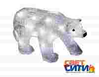 Акриловая 3D фигура "Медведь" 17х34.5 см со светодиодной подсветкой на батарейках