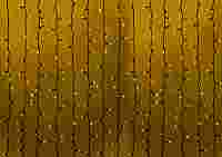 Гирлянда "Дождь Плэй Лайт"  2х1.5 метра. Желтые диоды 360 шт, черный провод (каучук), постоянное свечение, 220 В