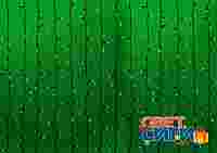 Гирлянда "Дождь Плэй Лайт" 2х3 метра. Зеленые диоды 760 шт, черный провод (каучук), постоянное свечение, 220 В