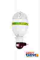 Диско лампа-шар светодиодная с разноцветным свечением RGB, c цоколем E27 и переходником-выключателем  в розетку 220 В