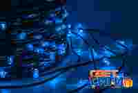 Гирлянда для деревьев "Клип Лайт" Синие диоды 660шт с шагом 15см, 1 нить 100 метров, темно-зеленый провод, постоянное свечение, 12В (цена за 1 метр)