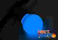 Светодиодная Лампа-Шар синяя, цоколь Е27, 3 ярких диода, D=45мм