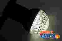 Светодиодная Лампа-Шар теплый белый цвет, матовая, 9 ярких диодов, цоколь Е27, D=50мм