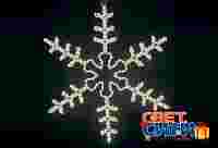 2D фигура "Снежинка Большая" белая 95х95 см из лампового дюралайта