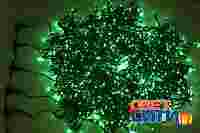 Гирлянда для деревьев "Клип Лайт Мерцающая" Зеленые диоды 665шт с шагом 15см, 5 нитей по 20 метров, черный провод, с эффектом мерцания каждого 5-го диода белым цветом, 24В