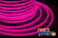 Гибкий неон LED круглый 360°. Розовый, 220В, 19 мм, намотка 50 метров (цена за 1 метр)