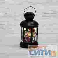 Декоративный фонарь с шариками 12х12х20,6 см, черный корпус, теплый белый цвет свечения NEON-NIGHT