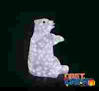 Акриловая 3D фигура "Белый медведь" 53х41 см со светодиодной подсветкой