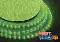 Дюралайт круглый двухжильный Эконом. Зеленые диоды 30 шт/м, постоянное свечение, намотка 100 метров (цена за 1 метр)