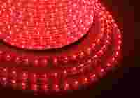 Дюралайт круглый двухжильный. Красные диоды 24 шт/м, постоянное свечение, намотка 100 метров (цена за 1 метр)