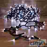 Гирлянда «Кластер» 10 м, 400 LED, черный каучук, IP67, соединяемая, цвет свечения белый NEON-NIGHT