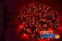 Гирлянда для деревьев "Клип Лайт" Красные диоды 399шт с шагом 15см, 3 нити по 20 метров, черный провод, свечение с динамикой, 24В