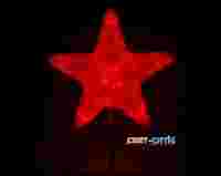 Акриловая 3D фигура "Звезда для макушки елки" красная 54 см (c трубой 80 см), 240 светодиодов