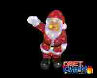 Акриловая 3D фигура "Санта Клаус приветствует" 30 см со светодиодной подсветкой