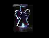 2D фигура на подставке "Ангел"  10 см с разноцветной светодиодной подсветкой RGB
