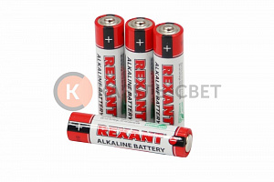Алкалиновая батарейка AAA/LR03 "REXANT"1,5 V 1200 mAh 