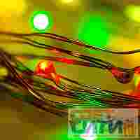 Гирлянда «Роса» 2 м, 20 LED, цвет свечения мультиколор, тонкий батарейный блок NEON-NIGHT