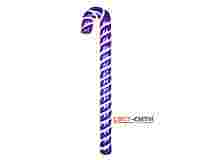 Елочная игрушка "Карамельная палочка" 121 см, цвет фиолетовый и белый