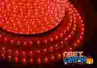 Дюралайт круглый Мерцающий двухжильный. Красные диоды 36 шт/м, намотка 100 метров (цена за 1 метр)