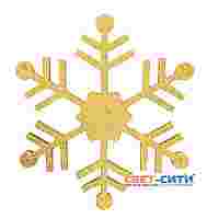 Елочная игрушка "Снежинка классическая" 66 см, цвет золотой