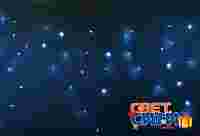 Гирлянда "Бахрома Айсикл " 4.8х0.6 метра. Синие светодиоды 176 шт/м, прозрачный провод, постоянное свечение, 220В