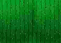 Гирлянда "Дождь Плэй Лайт"  2х1.5 метра. Зеленые диоды 360 шт, черный провод (каучук), постоянное свечение, 220 В