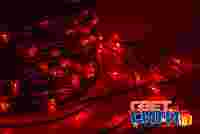 Гирлянда для деревьев "Клип Лайт" Красные диоды 660шт с шагом 15см, 1 нить 100 метров, темно-зеленый провод, постоянное свечение, 12В (цена за 1 метр)